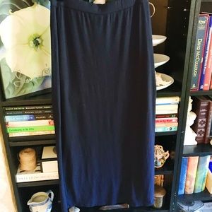LOFT Navy Maxi Skirt. Like New.